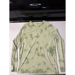 Lululemon The Fundamental Long Sleeve Large New Tide Shibori Green Mint